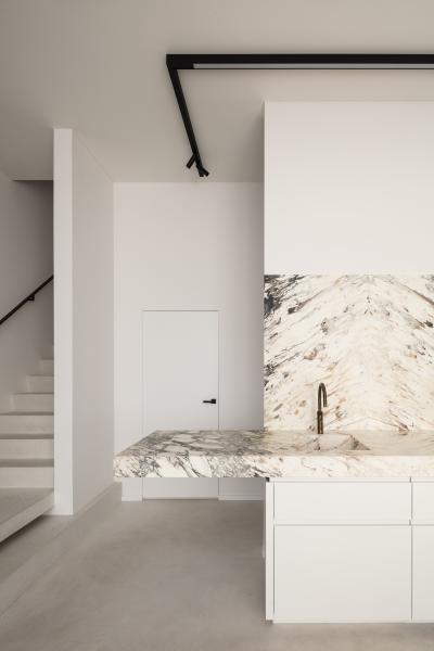 Penthouse Gent maatwerk natuursteen marmer keuken 