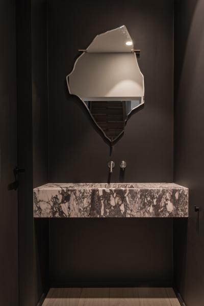 handenwasser natuursteen ontwerp project vijf spiegel