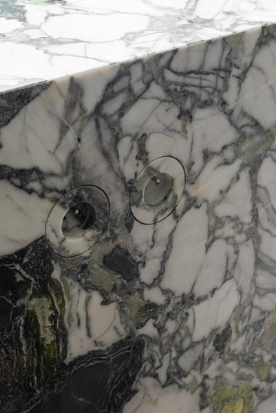 keuken, marmer, eiland, ingewerkte stopcontacten