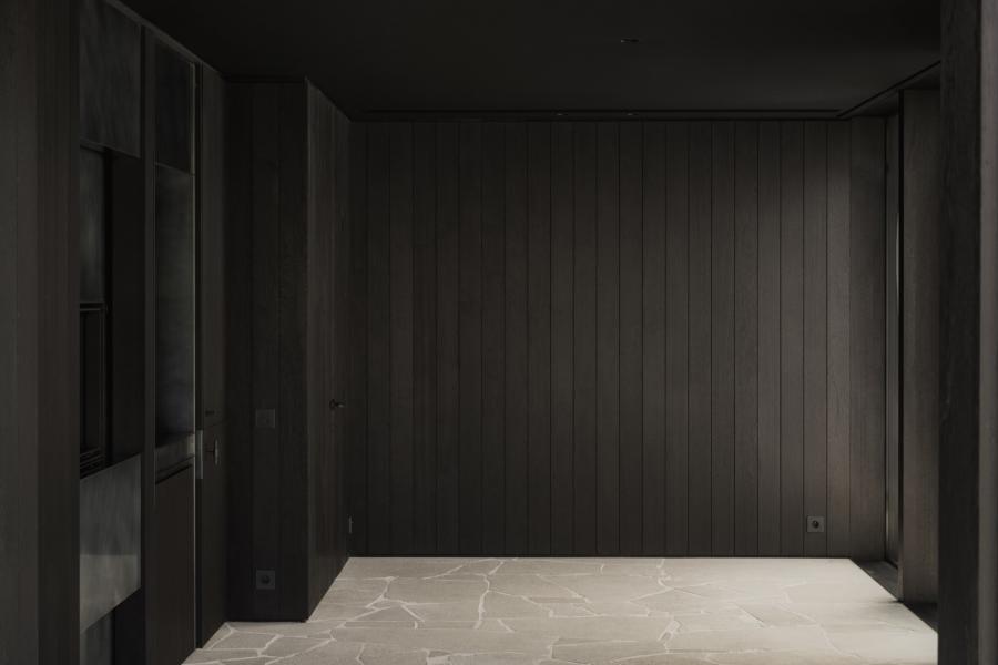 inox, donker hout fineer, inox maatwerk
